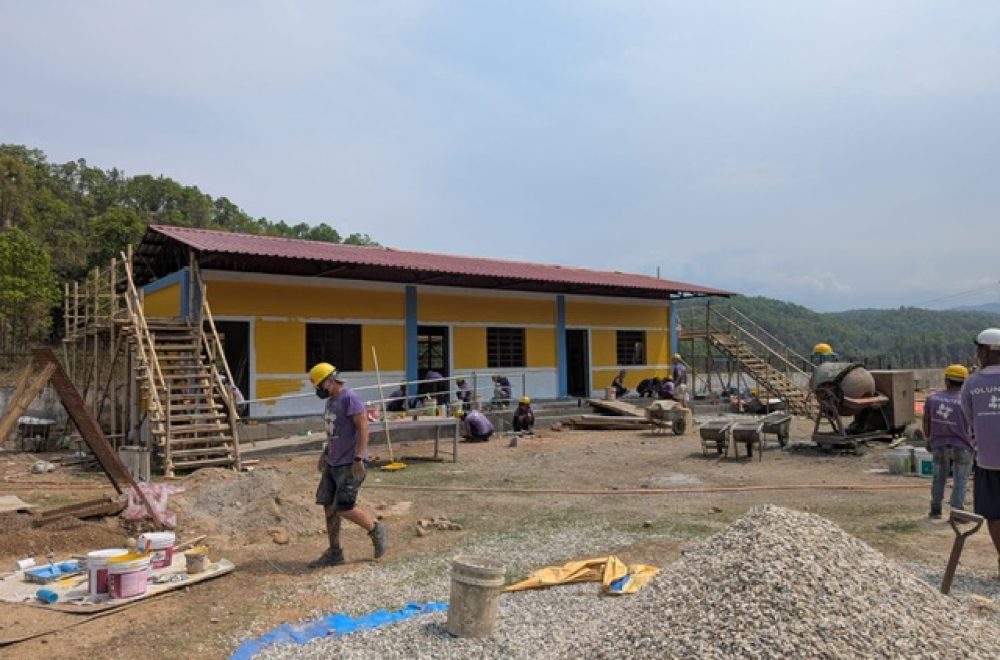 Photo – All Hands & Hearts School in Nepal The school as it was starting to take shape.