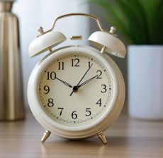 Classic alarm clock furniture deadline accuracy. AI generated Image by rawpixel. a photo of *classic alarm clock* modern --ar 3:2 --style raw