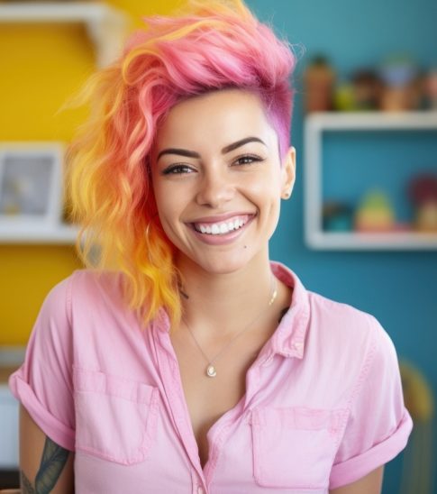 Latina woman cheerful smiling adult. AI generated Image by rawpixel.