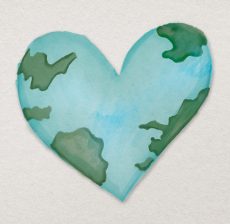 Heart-shaped world design element Heart-shaped world design element