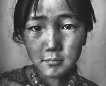 Mongolian Girl Portrait Little Girl Concept