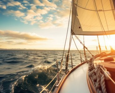 Sailboat sea outdoors horizon.