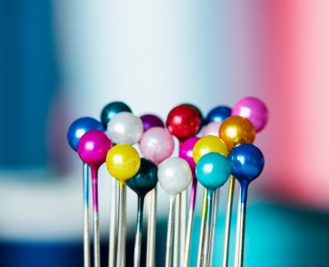Closeip of colorful pins