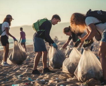 Photo Group of Volunteers Beach Clean