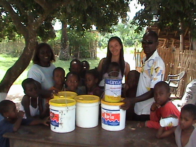 Delivering supplies donated by JEM to the Volta Home for Children.