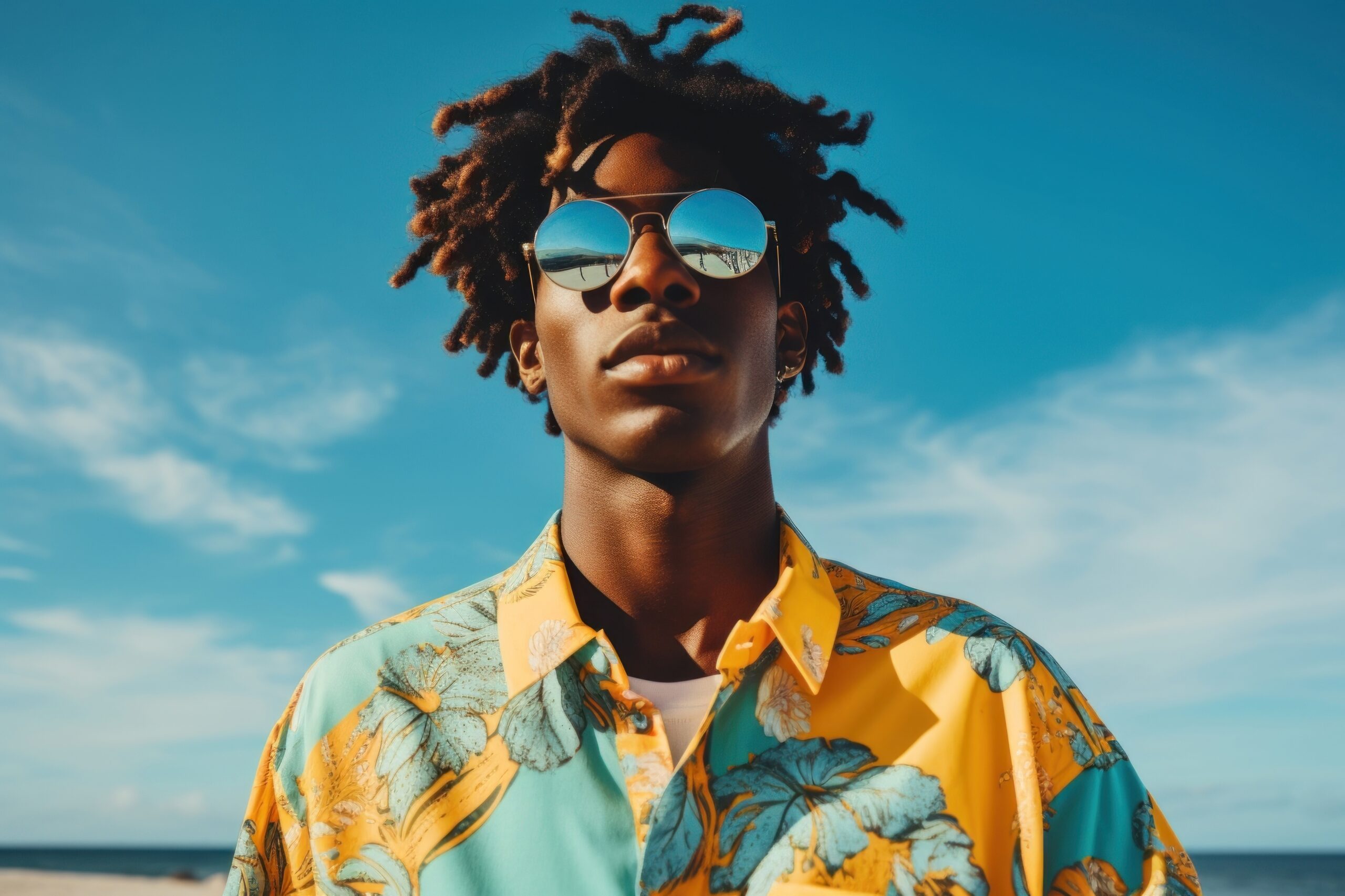 African man fashion adult sunglasses.