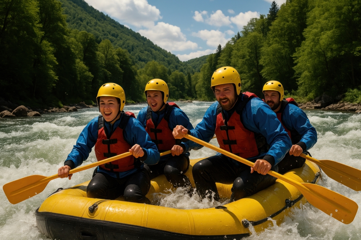 rafting,