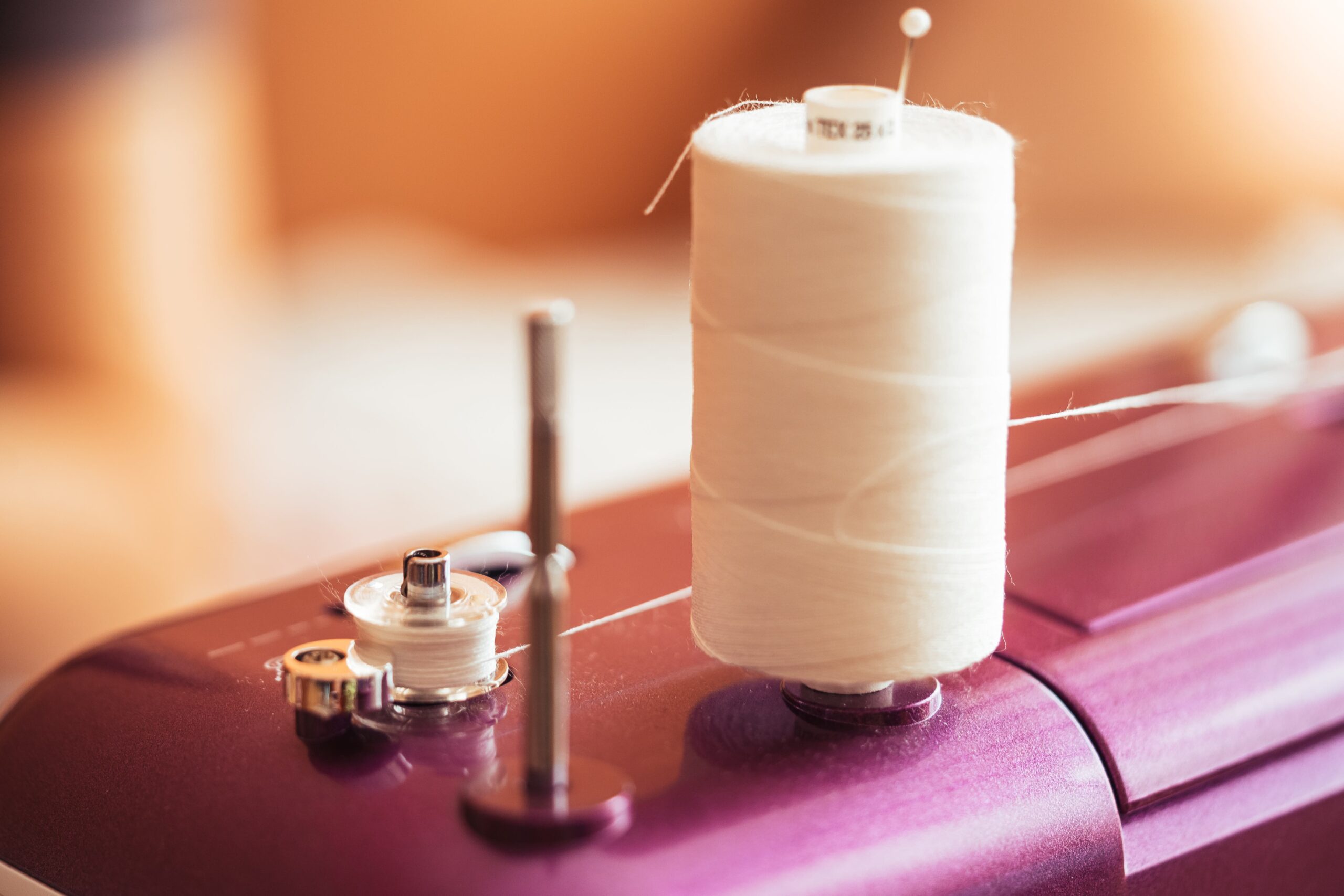 Photo - White Cotton Sewing Thread